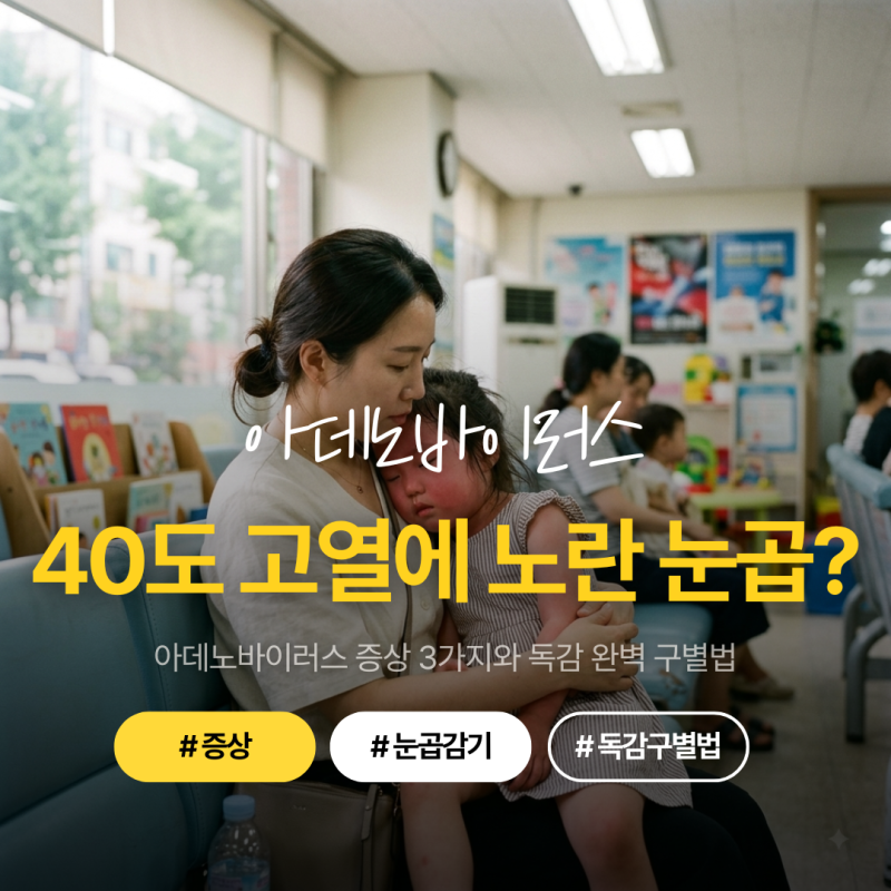 아데노바이러스 증상, 40도 고열에 노란 눈곱 단순 감기일까? 인후결막열 3가지 특징과 독감 ....