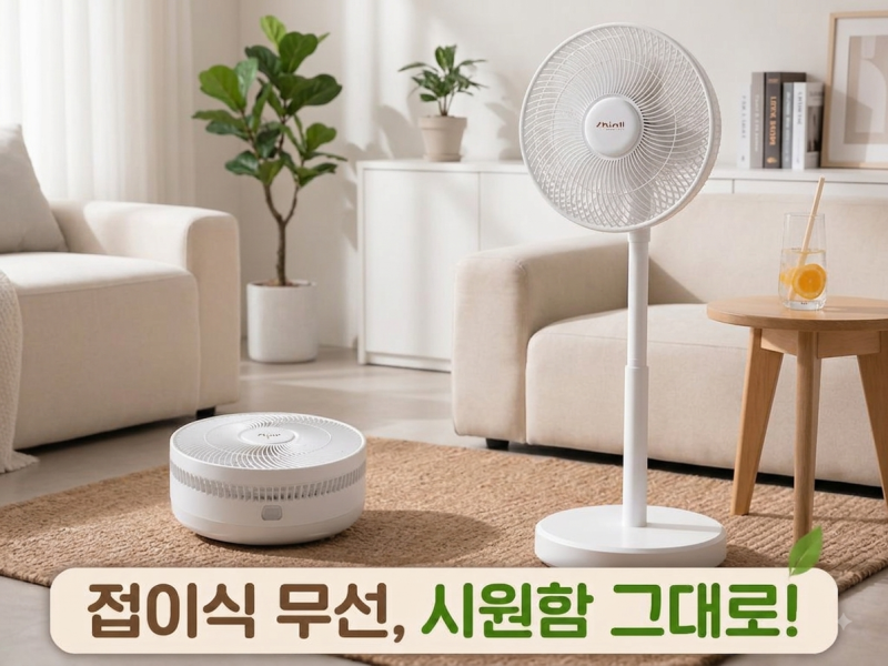 자취방 공간 절약 치트키! 신일 무선 접이식 BLDC 선풍기 솔직 후기