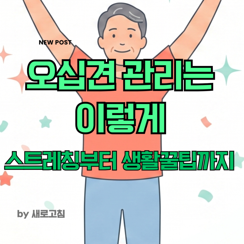 오십견, 이렇게 관리하세요! 스트레칭부터 생활 꿀팁까지