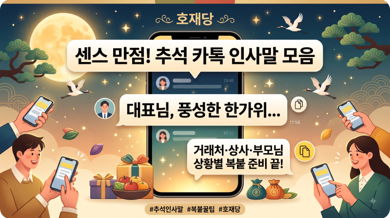 (메인) 센스 만점! 추석 카톡 인사말 모음