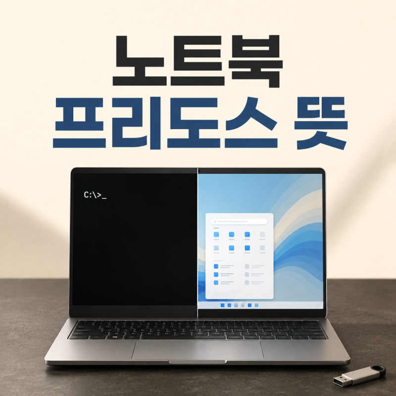 노트북 프리도스 뜻, 싸다고 샀다가 당황할 수 있습니다