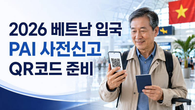 베트남 입국신고서 작성법 2026｜PAI 72시간 전 작성·QR코드 준비