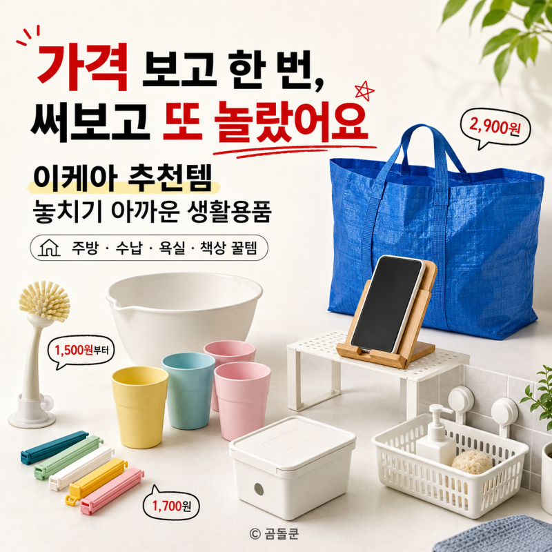 가격 보고 한 번, 써보고 또 놀랐어요, 이케아 추천템 놓치기 아까운 생활용품