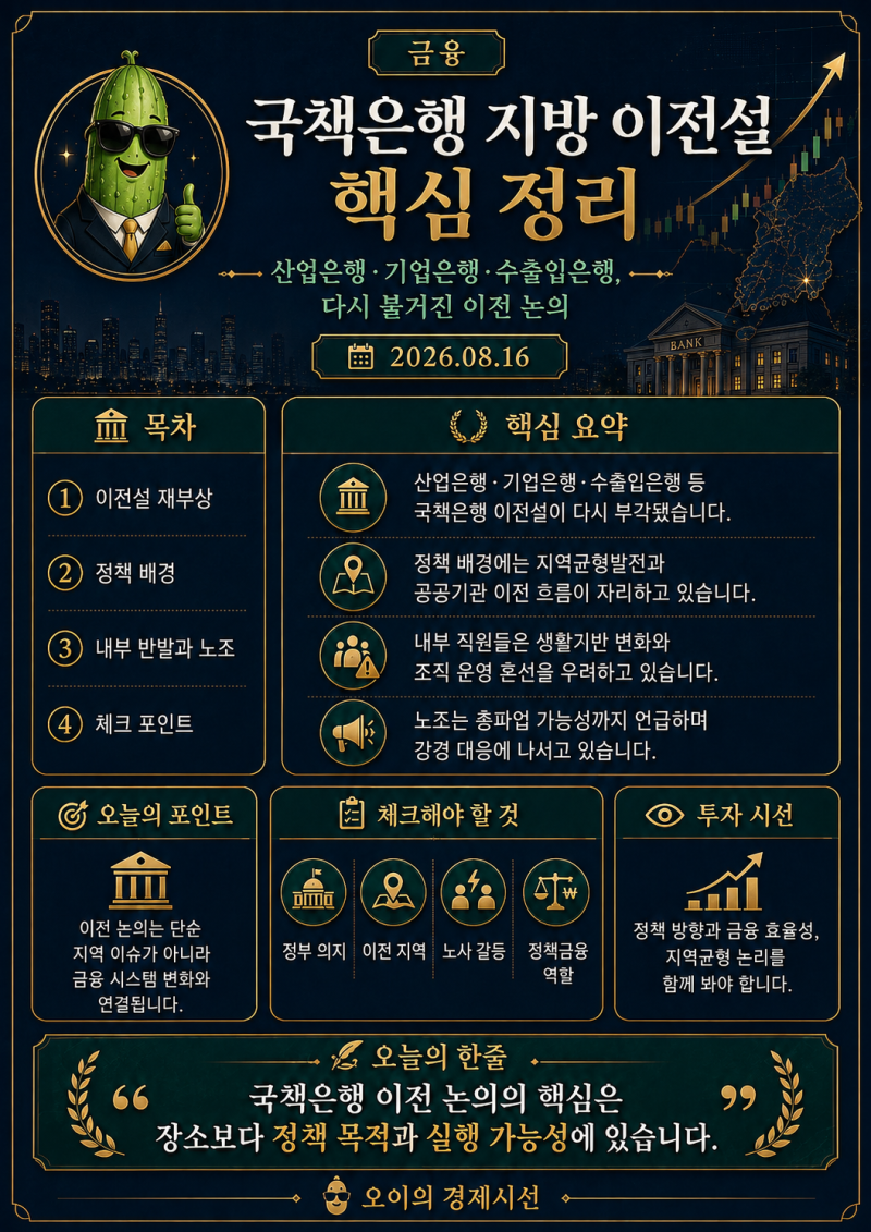 국책은행 지방 이전설 다시 불붙었다…산업은행·기업은행·수출입은행까지 움직일까?