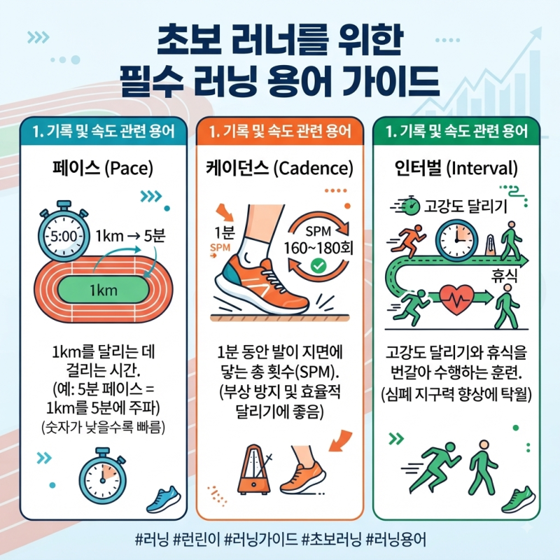 러닝 용어 정리 뜻 페이스, 케이던스, 인터벌, 힐풋, 미드풋, 포어풋, 존2 런닝