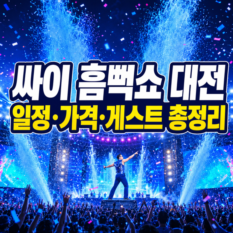 싸이 흠뻑쇼 남은 일정, 대전 게스트·가격·공연시간 총정리