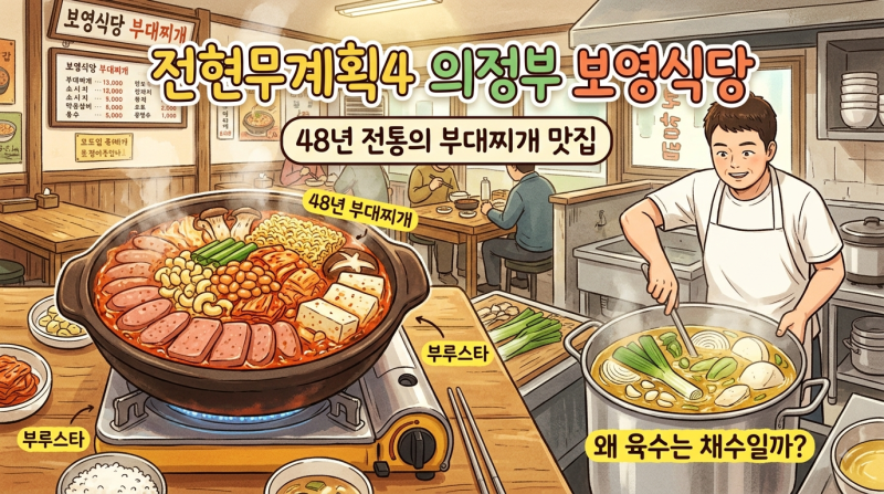 チョン・ヒョンム計画4 議政府 ボヨン食堂、48年のプデチゲはなぜ野菜出汁でスープの味を決めたのか？