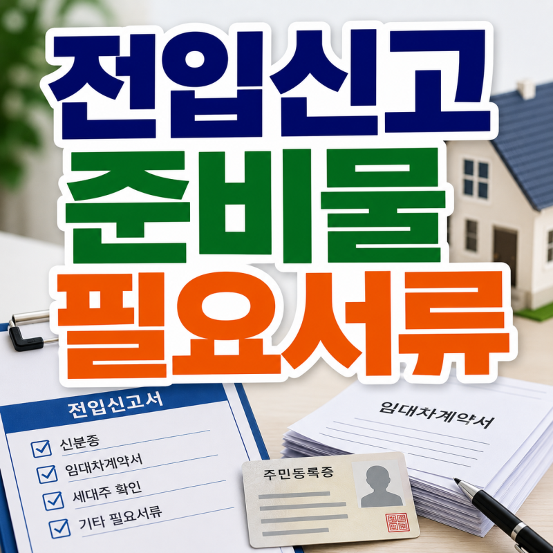 전입신고 준비물·필요서류｜주민센터 방문,온라인 신청, 대리