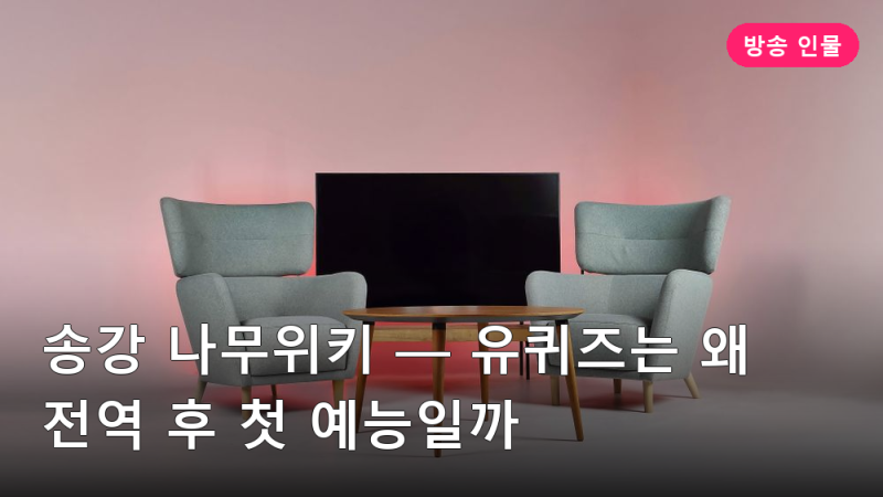 송강 나무위키 — 유퀴즈는 왜 전역 후 첫 예능일까