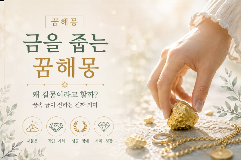 금을 줍는 꿈해몽｜왜 길몽이라고 할까? 꿈속 금이 전하는 진짜 의미