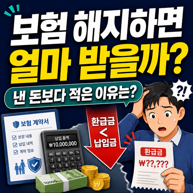 보험 해지하면 얼마 돌려받을까? 해지환급금이 납입보험료보다 적은 이유·조회방법 총정리