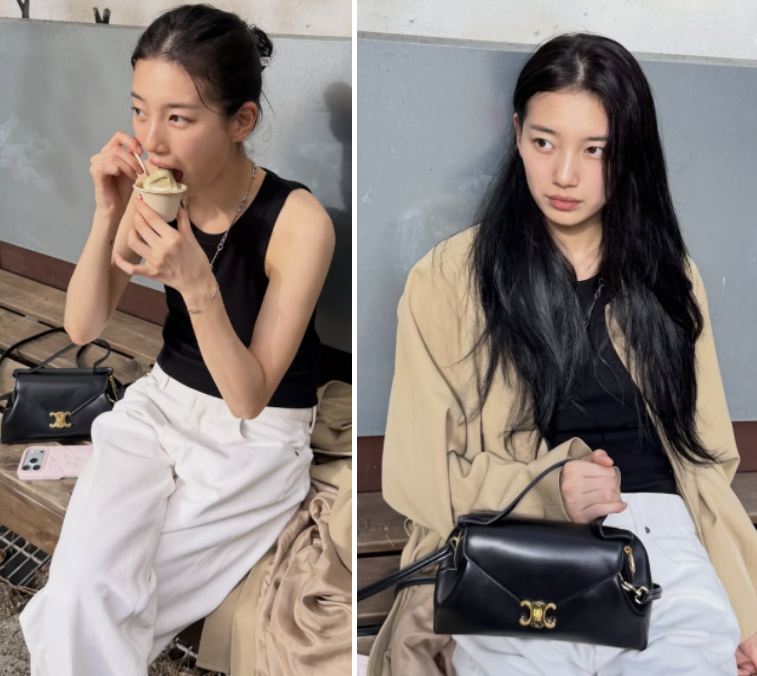 수지 셀린느 가방 신상 플레어백 400만원대 사복 패션 완벽 정리