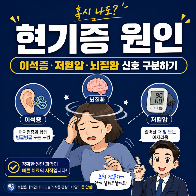 현기증 원인 이석증·저혈압 차이와 뇌질환 의심 증상