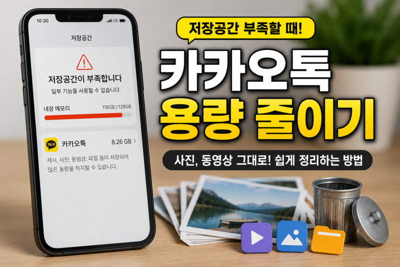 카카오톡 용량 줄이기, 사진·동영상 지우기 전 이것부터 확인하세요