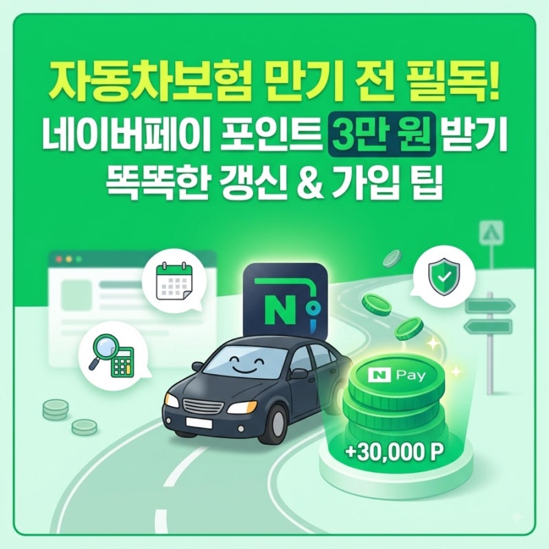 자동차보험 만기 전 필수 확인! 네이버페이로 보험료 비교하고 포인트 3만 원 챙긴 후기