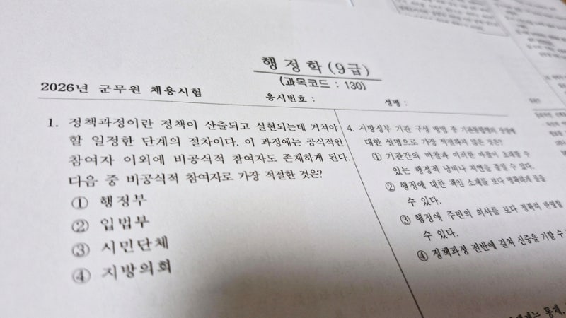 군무원 행정직 경쟁률 및 과목별 공부법