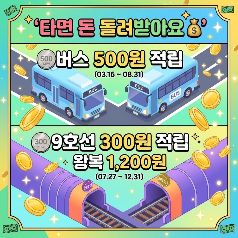 티머니 태그리스(Tagless),500원·300원 적립