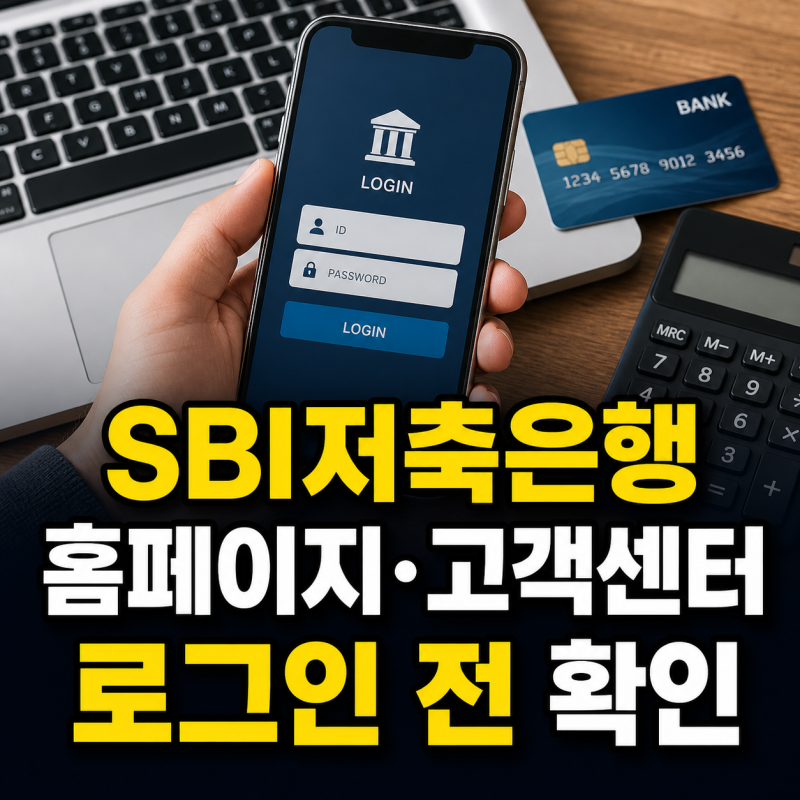 SBI저축은행 홈페이지 바로가기와 고객센터 전화번호, 인터넷뱅킹 로그인