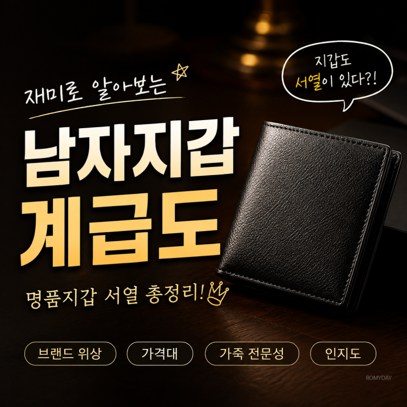 2026 남자 지갑 계급도 명품 브랜드 서열