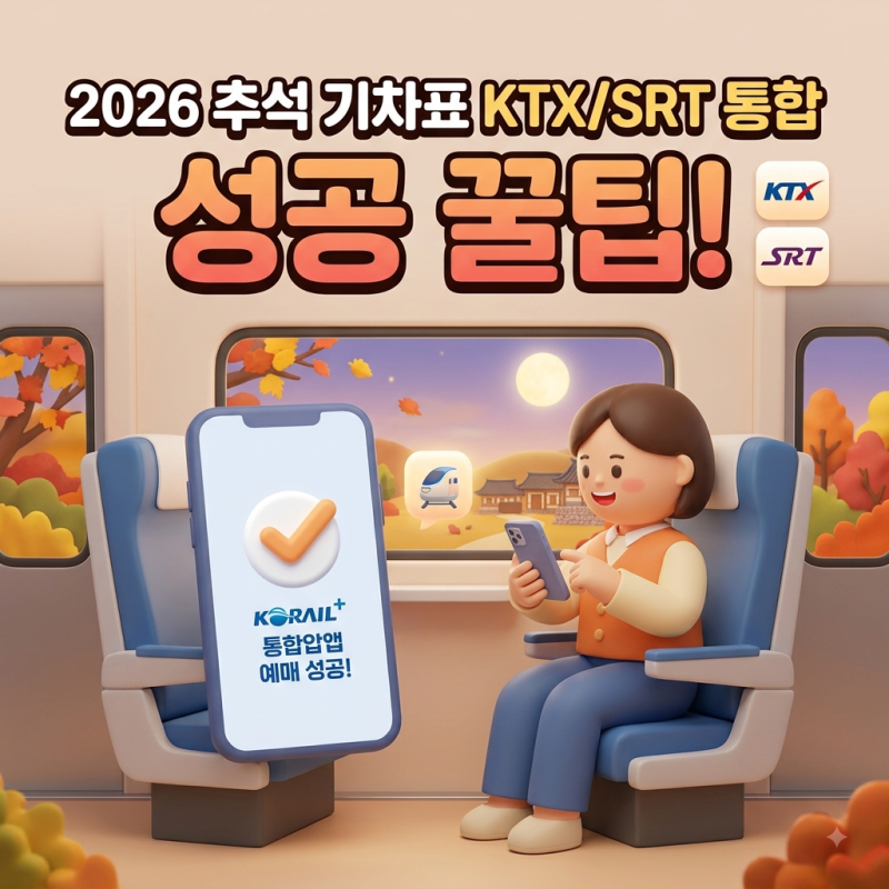 2026 추석 KTX SRT 기차표 예매 실패 없는 7가지 실전 꿀팁 전략