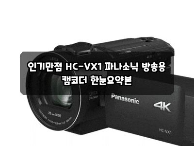 인기만점 HC-VX1 파나소닉 방송용 캠코더 한눈요약본