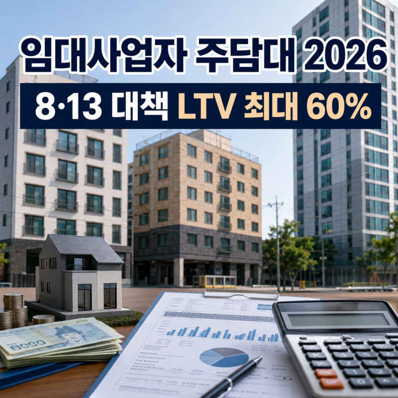 임대사업자 주담대 2026｜8·13 부동산대책 빌라·오피스텔 대출규제 예외 총정리