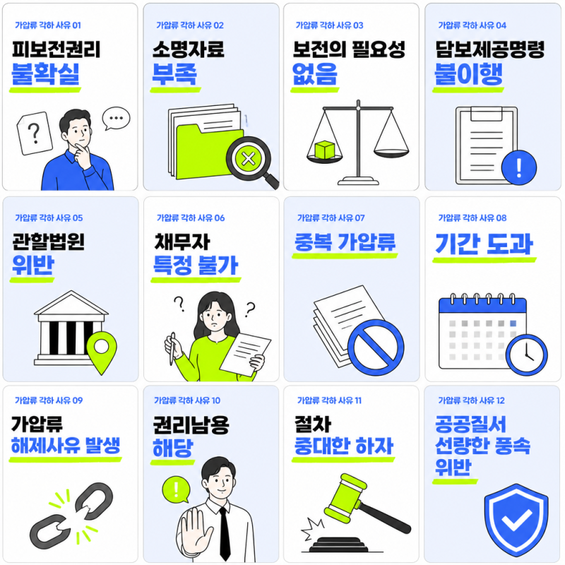 가압류 각하 사유 총정리 — 신청이 왜 기각·각하되나요? (보전의 필요성·소명 부족 대처법)