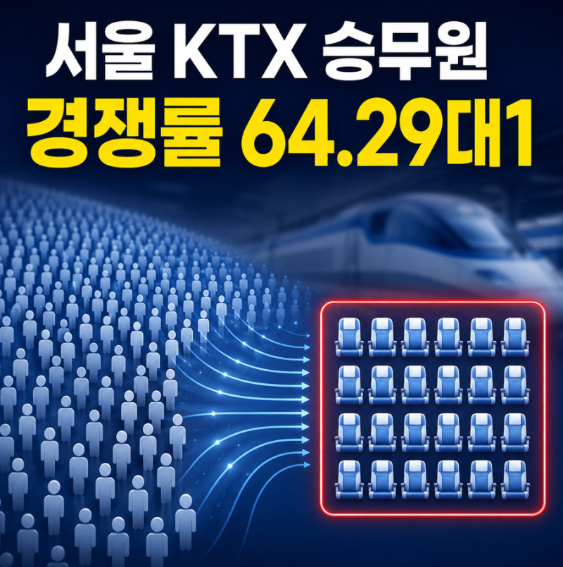 코레일관광개발 채용 경쟁률 KTX 승무원 지역별 차이