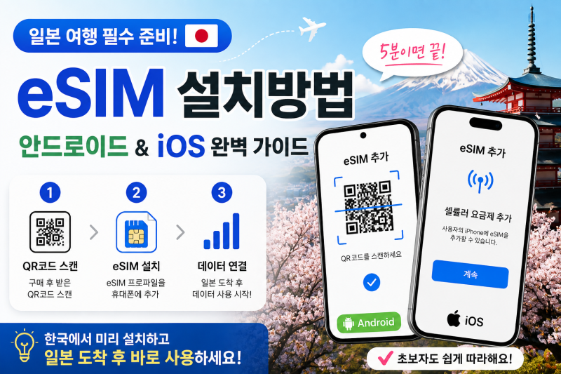 E심 설치하는 방법 (안드로이드,ios)