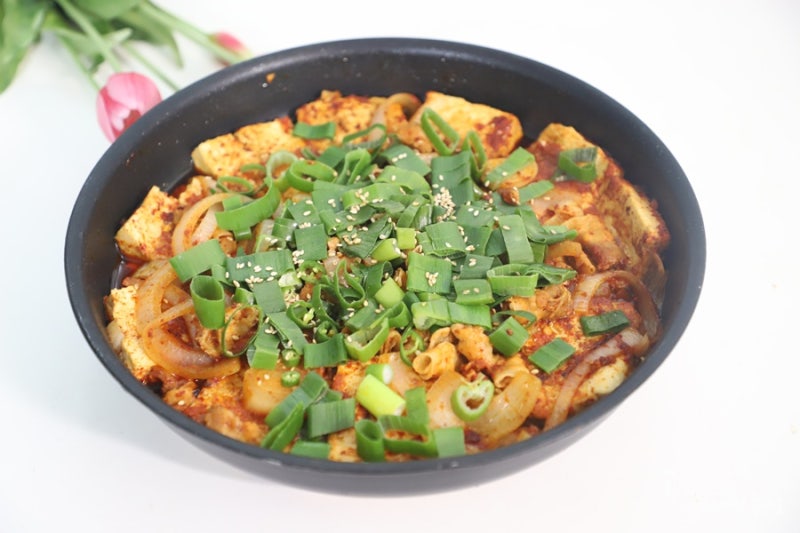 매운 두부조림 만들기 백종원 스타일 두부조림 양념장 레시피 돼지고기듬뿍