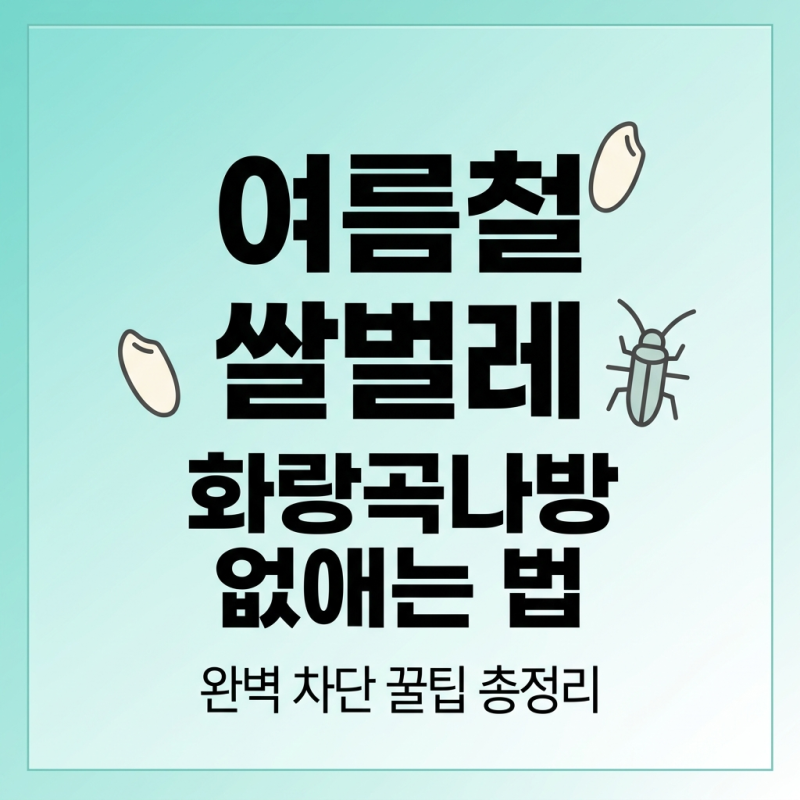 "밥 지으려다 쌀통 열고 기절할 뻔..." 여름철 쌀벌레 화랑곡나방 없애는 법과 완벽 차단 꿀팁