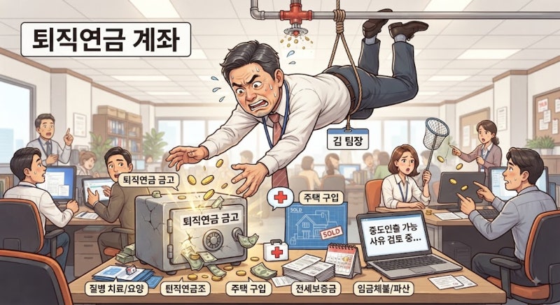 2026 : 퇴직연금 중도인출 가능한 경우, 법에서 허용하는 조건 총정리