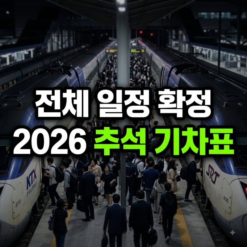 추석 ktx 승차권 예매 일정 기간 총정리(+srt 예매일 코레일 기차표)