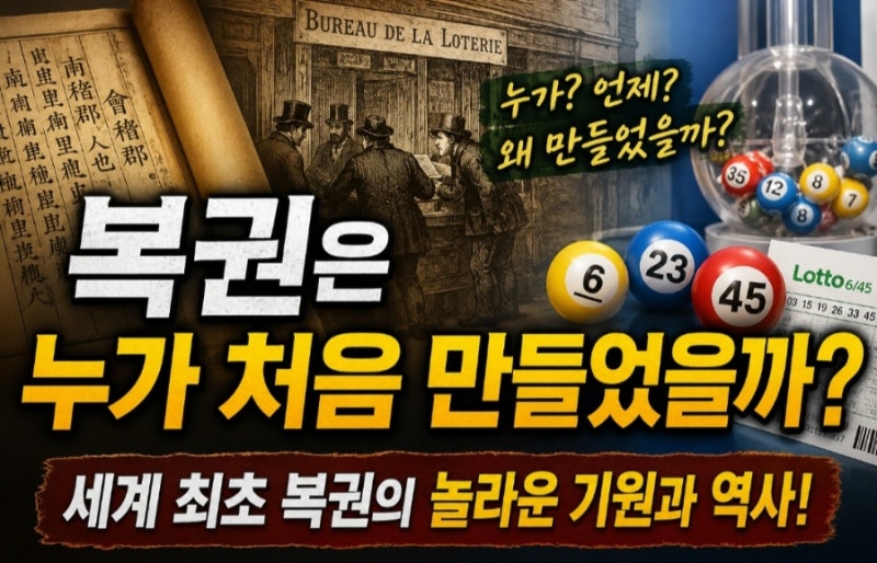 복권은 누가 처음 만들었을까? 세계 최초 복권의 놀라운 기원과 유래, 로또는 어떻게 탄생했....