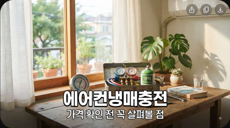 에어컨 냉매 충전 가격 확인 전 꼭 살펴볼 점