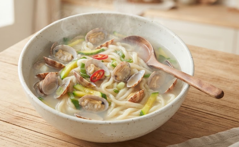 바지락 칼국수 레시피｜백종원 레시피로 만드는 시원한 국물 비법 (쉐프 꿀팁 포함)