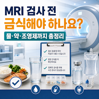 대학병원 MRI 검사 전 금식해야 하나요?
