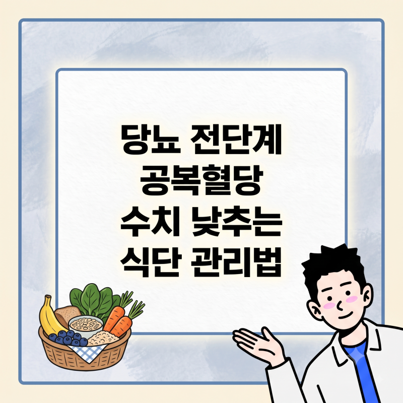 당뇨 전단계 공복혈당 수치 낮추는 식단 관리법