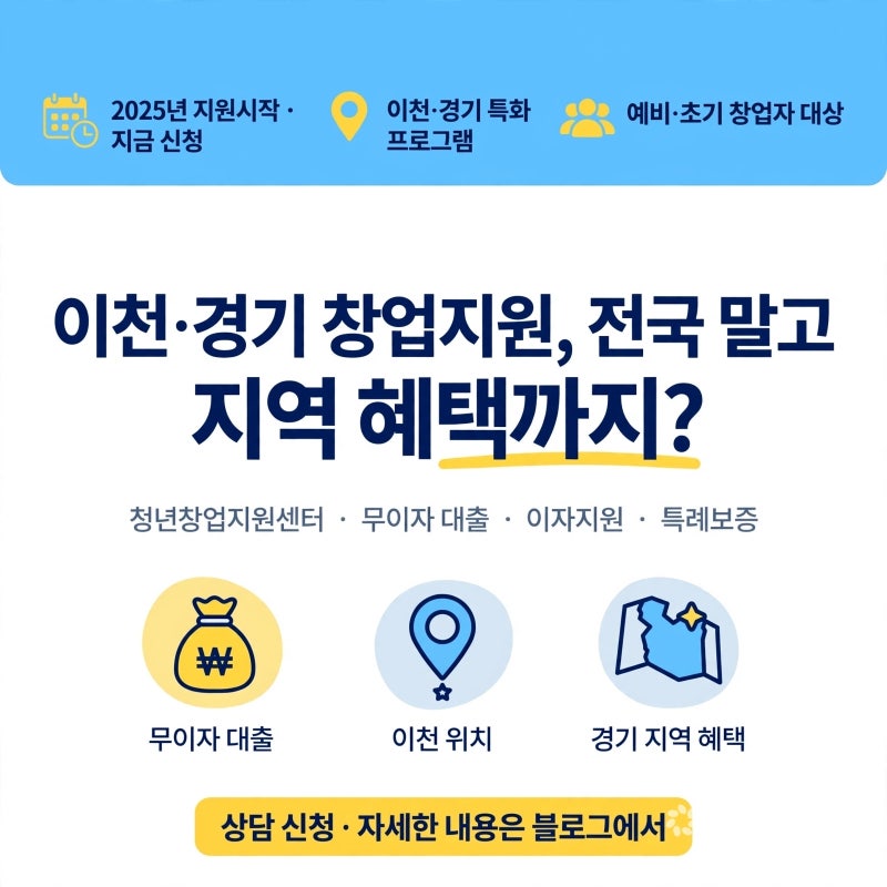이천·경기 창업지원금 총정리 — 청년창업센터부터 무이자 대출까지 (2026)