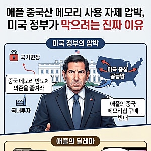 애플 중국산 메모리 사용 자제 압박, 미국 정부가 막으려는 진짜 이유