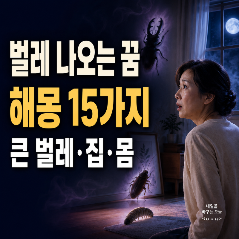벌레 나오는 꿈 해몽 15가지｜큰 벌레·집과 몸에서 벌레가 나오는 꿈 의미