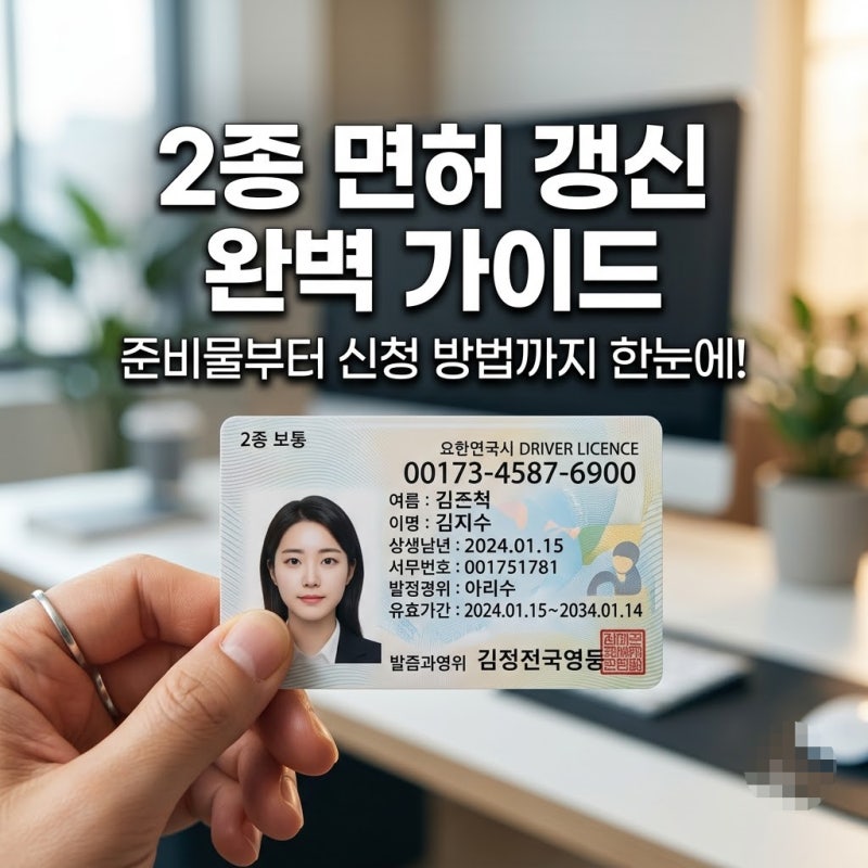 2종 운전면허증 갱신 방법과 준비물, 놓치면 안 되는 핵심 정리