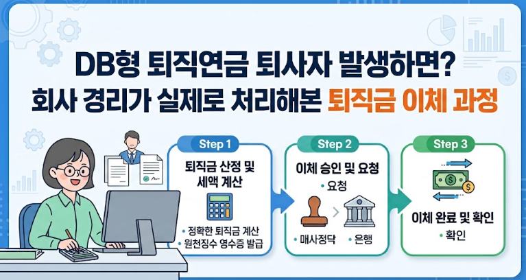 DB형 퇴직연금 퇴사자 발생하면? 회사 경리가 실제로 처리해본 퇴직금 이체 과정