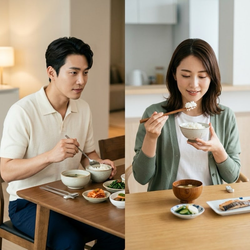한국인은 왜 밥그릇을 들고 먹지 않을까? 일본·중국과 달라진 이유