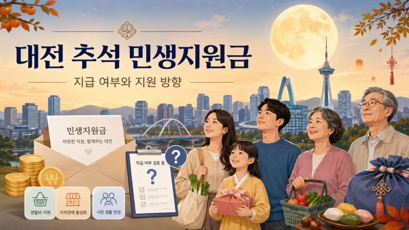 2026년 대전 추석 민생지원금 신청하려 했는데, 알고 보니 확인할 게 있었다