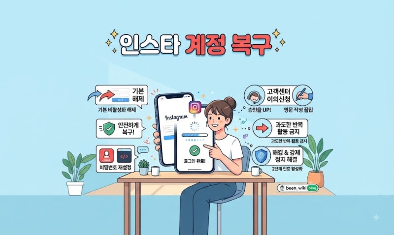 인스타그램 계정 비활성화 해제 방법 & 로그인 오류/강제정지 이의신청 완벽 해결법! (추천 ....