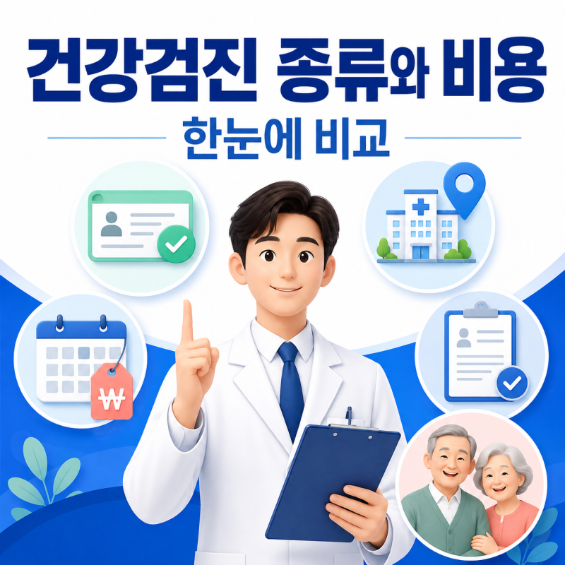 건강검진 종류와 비용 비교, 국가검진·KMI·채용·부모님 검진 선택법