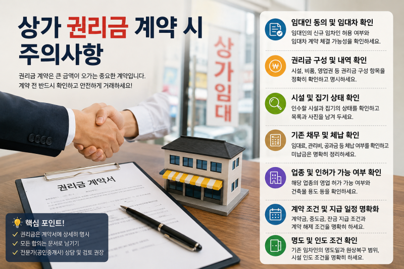 상가권리금 계약시 주의사항