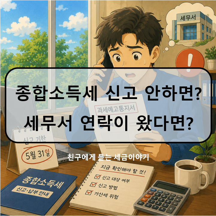 종합소득세 신고 안하면? 세무서 연락이 왔다면?