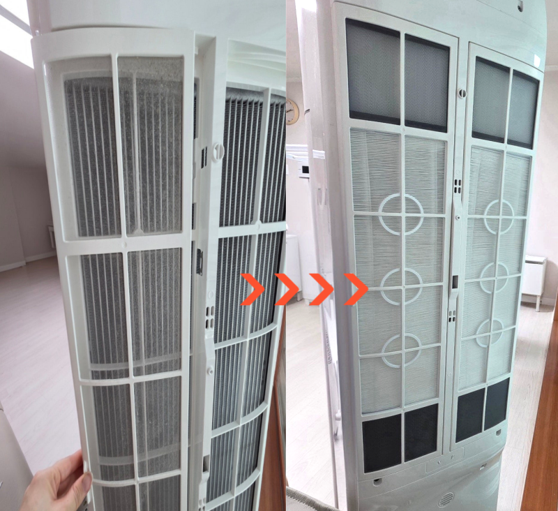 LG 엘지 스탠드 에어컨 필터 청소 방법 및 교체 후기